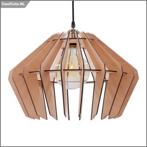 CoolCuts Spin Hanglamp In Bruin -  Handgemaakt Design Lamp Ø44 cm