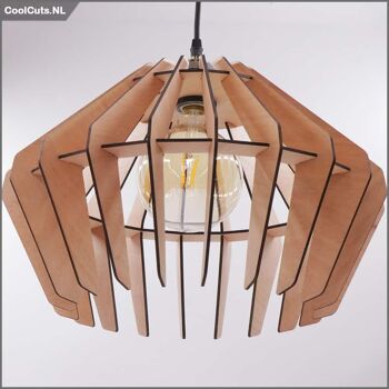 CoolCuts Spin Suspension Marron - Lampe Design Fait Main Ø44 cm 2