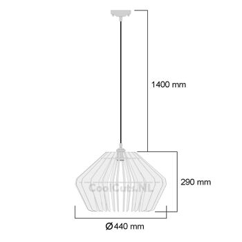 CoolCuts Spin Suspension Marron - Lampe Design Fait Main Ø44 cm 9