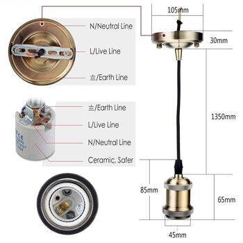 CoolCuts Spin Suspension Marron - Lampe Design Fait Main Ø44 cm 10