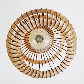 Lampe suspendue CoolCuts Lamppalla // Lampe de plafond moderne / Lampe en bois faite à la main de couleur bois clair 4