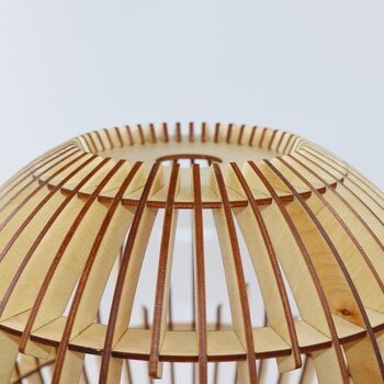 Lampe suspendue CoolCuts Lamppalla // Lampe de plafond moderne / Lampe en bois faite à la main de couleur bois clair 7