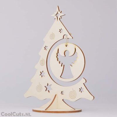 CoolCuts Wooden Christmas tree 22cm