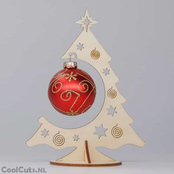 CoolCuts Sapin de Noël en bois 22cm 6