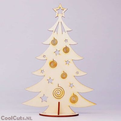 CoolCuts Árbol de Navidad de Madera 29cm