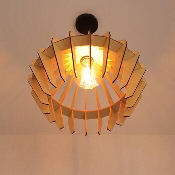 CoolCuts Spin Lampe Suspendue De Couleur Blanc Jaune Clair - Lampe Design Fait Main Ø44 cm 6