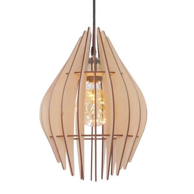 CoolCuts Fistic Hanging Lamp / Modern Lamp in Light Wood Color Ø 27.5