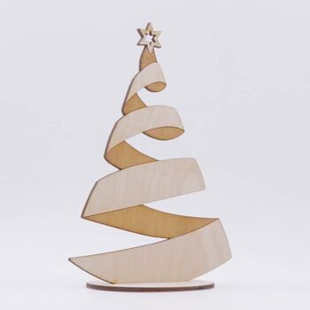 Sapin de Noël en bois CoolCuts 24 cm 2