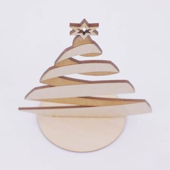 Sapin de Noël en bois CoolCuts 24 cm 3