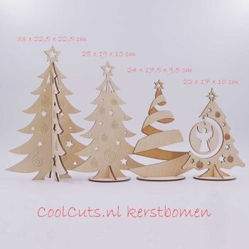 Sapin de Noël en bois CoolCuts 24 cm 5