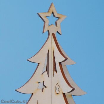 Sapin de Noël en bois 33cm 2