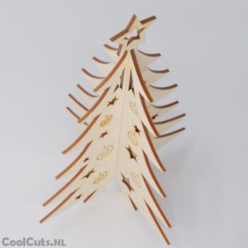Sapin de Noël en bois 33cm 4