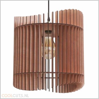 CoolCuts Cilindra Hanging Lamp Ø38 cm Brown - Dutch Design