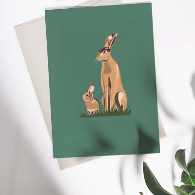 Mother and Baby Hare
