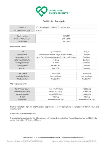 Acides aminés essentiels (EAA) 8