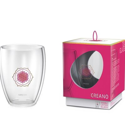 Creano double-walled ThermoGlas "Flower of Life" | 250ml