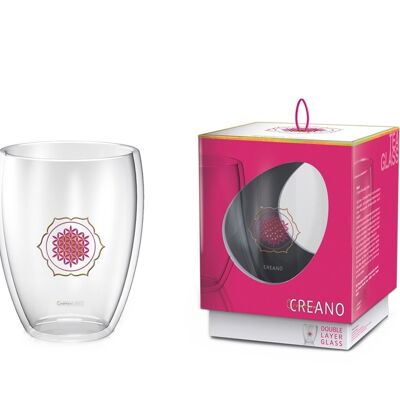 Creano double-walled ThermoGlas "Flower of Life" | 250ml