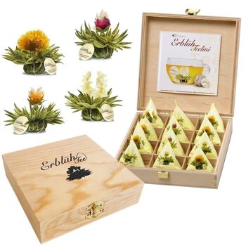 Coffret cadeau en bois Creano Teelini "Thé blanc" 1