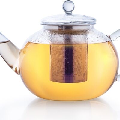 Creano glass teapot "flat" | 1.2L
