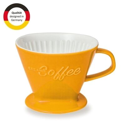 Filtro de café Creano amarillo azafrán