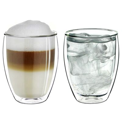 Creano double wall glass thermal glass "high" | 400ml - set of 2