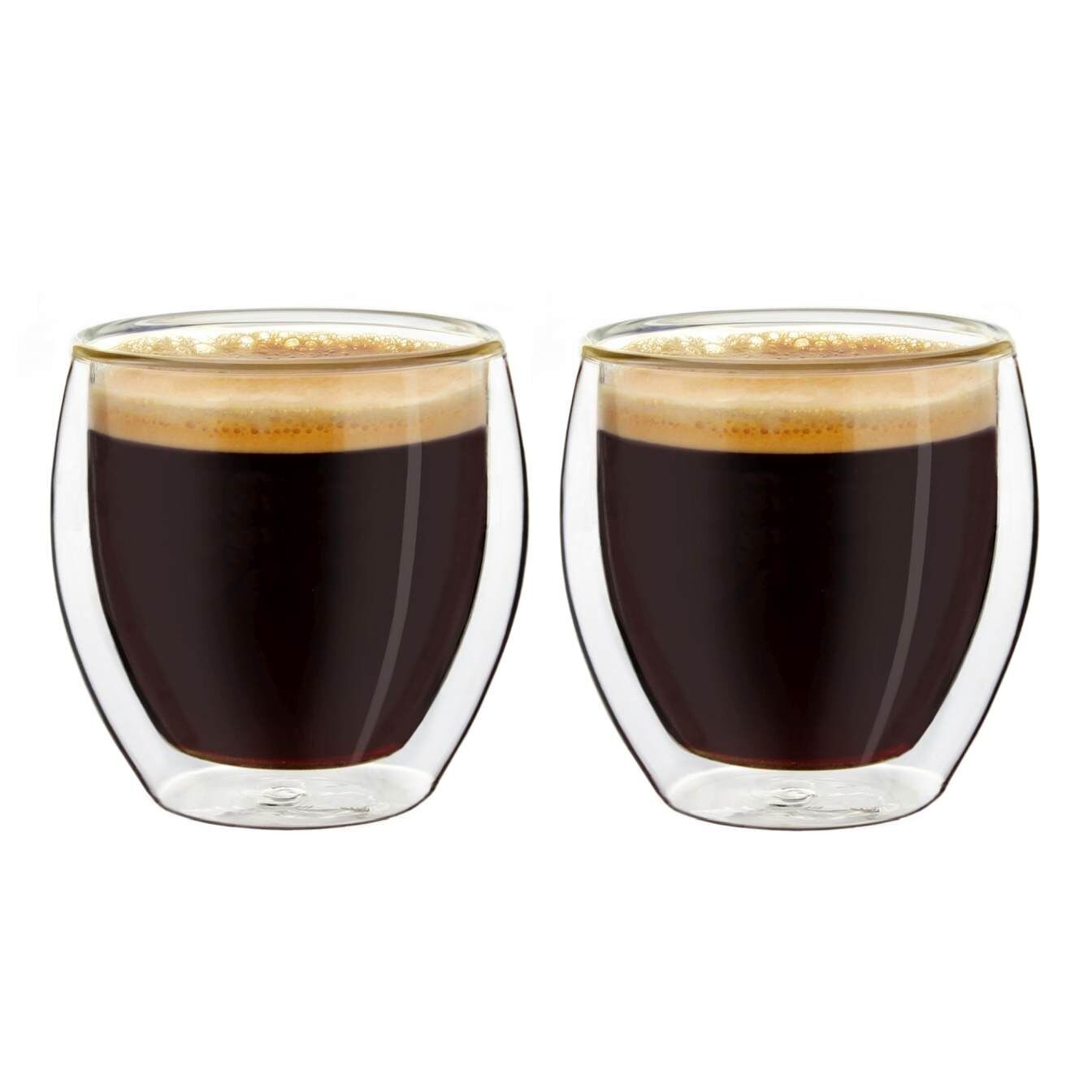 Creano Espresso Doppelwandglas "bauchig" | 100ml - 2er-Set
