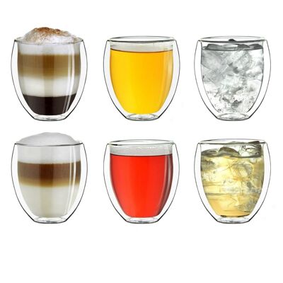 Vidrio térmico de doble pared Creano "bulky" | 250ml - juego de 6