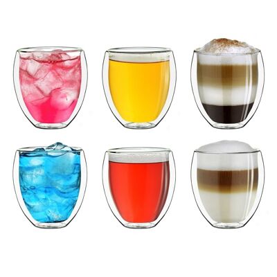 Creano double-walled thermal glass "bulky" | 400ml - set of 6
