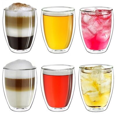 Creano double-walled thermal glass "high" | 250ml - set of 6