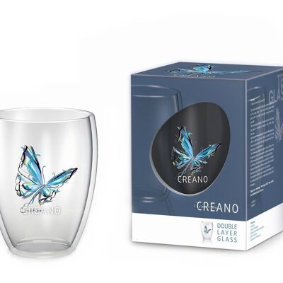 Creano double-walled thermal glass "Colourfly" | 250ml - blue