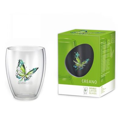 Verre thermique à double paroi Creano "Colourfly" | 250ml - vert