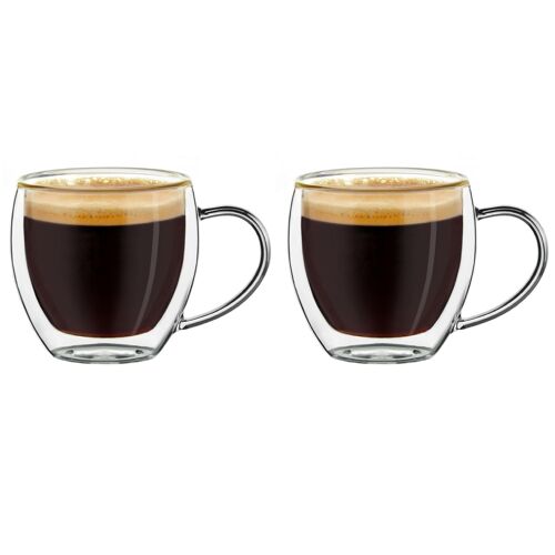 Set 100ml Espresso-Thermogläser mit Henkel DG-BH | 100ml - 2er-Set