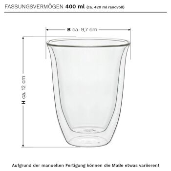 Verre thermo "DG-V" 400ml en lot de 4 3