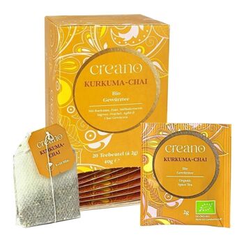 Thé en sachets - tisane bio - chai curcuma 1