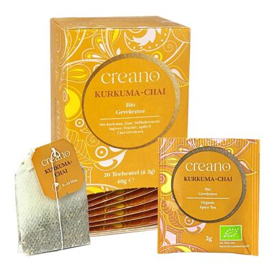 Bolsitas de té - té de hierbas orgánico - chai de cúrcuma