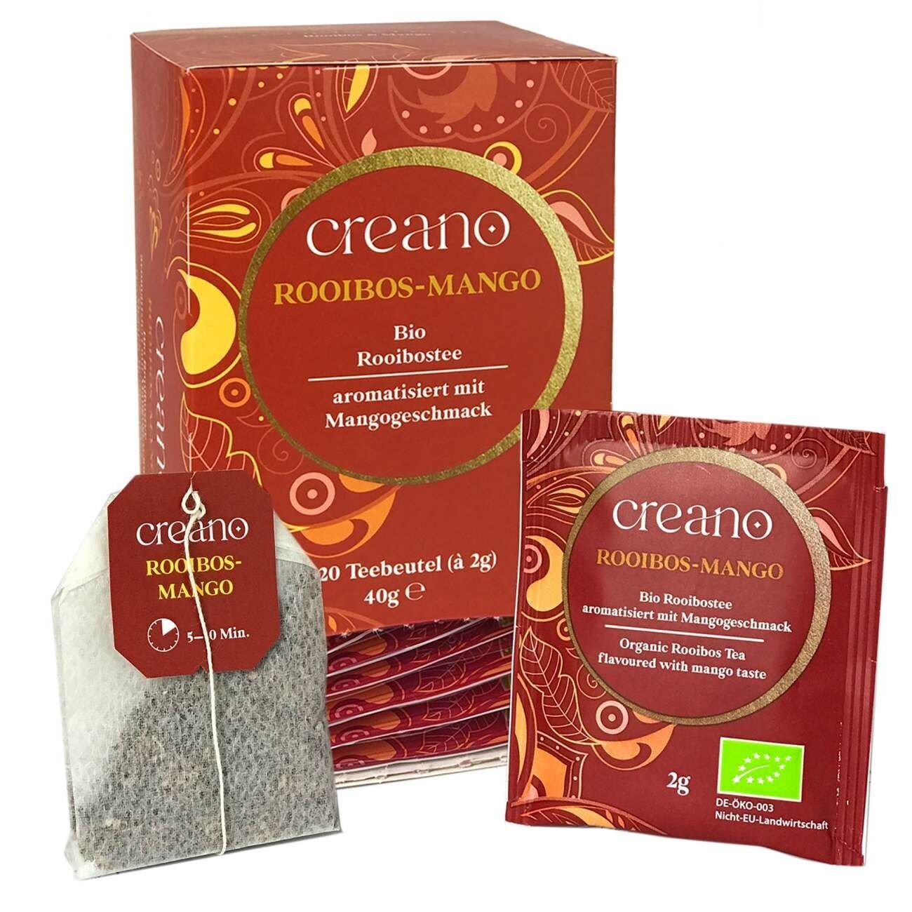 Teebeutel - Biokräutertee - Rooibos-Mango