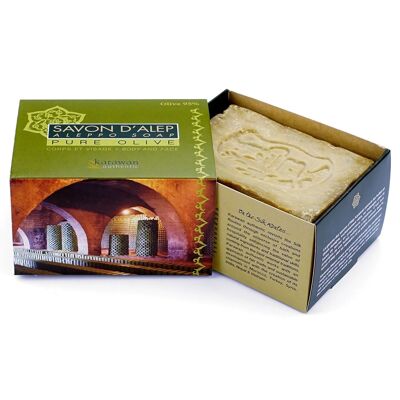 SAPONE DI ALEPPO PURO OLIVA 95% - BOX GUAINA - 200G