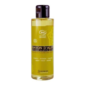 SAVON D’ALEP LIQUIDE BIOLOGIQUE - OLIVE ET LAURIER -  CORPS, VISAGE ET MAINS - 100ML 3