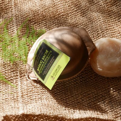 Savon ayurvédique "Basilic sacré", huile de coco vierge & synergie de plantes