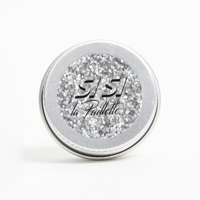 Medium Sheer Silver Glitter