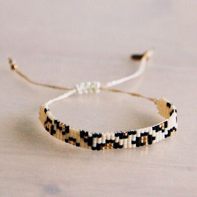 FW104 : Bracelet tissage léopard
