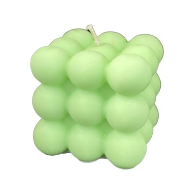 BUBBLE KERZE Scented candle in neon green 6x6 by Eli Maz