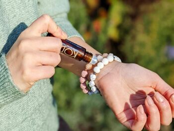 Bracelet d'aromathérapie en perles d'aventurine et de pierres précieuses de lave 2