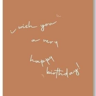 Greeting Card | I wish you a very happy birthday