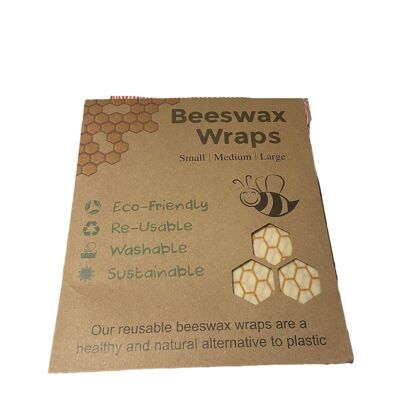 Beeswax Food Wrap Set Of 3 Beeswax Food Wrap