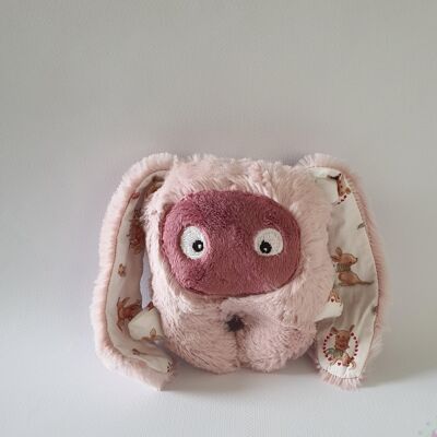 Pale pink rabbit soft toy Mini-critter