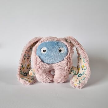 Peluche lapin rose pâle Mini-bestiole 2