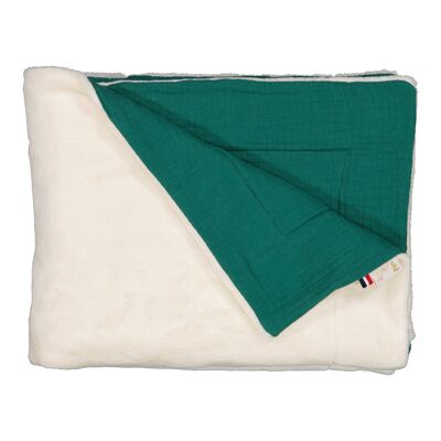 All-season baby comforter blanket - Forest green
