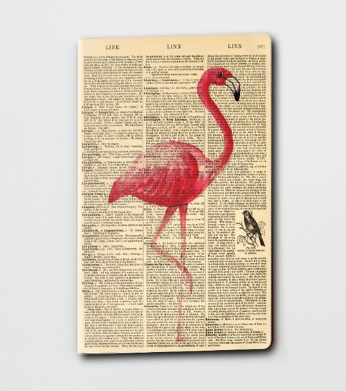 Dictionary Art Flamingo Notebook WAN22402