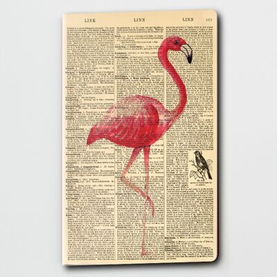 Dictionary Art Flamingo Notebook WAN22402